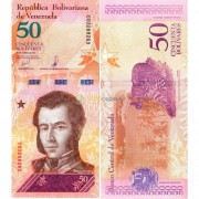 Венесуэла бона (105a) 2018 50 суверенных боливаров Венесуэла бона (105a) 2018 50 суверенных боливаров