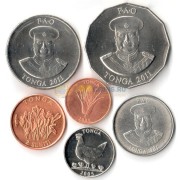 Тонга набор 6 монет 1981-2011 ФАО