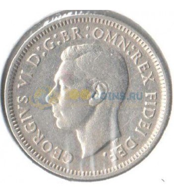 Австралия 1951 6 пенсов (серебро)