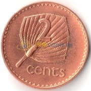 Фиджи 2001 2 цента Веерная пальма