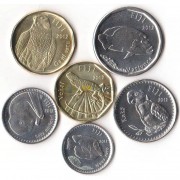 Фиджи 2012 набор 6 монет Животные