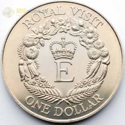 Новая Зеландия 1986 1 доллар Королевский визит Новая Зеландия 1986 1 доллар Королевский визит
