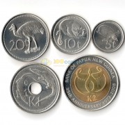 Папуа - Новая Гвинея 2005-2010 набор 5 монет Папуа - Новая Гвинея 2005-2010 набор 5 монет