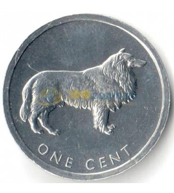Острова Кука 2003 1 цент Собака (Бордер-колли)