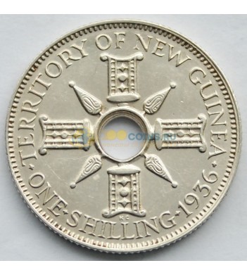 Новая Гвинея 1936 1 шиллинг (серебро)