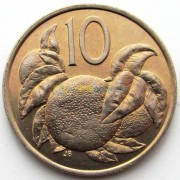 Острова Кука 1973 10 центов Апельсин