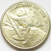 Маршалловы острова 1989 5 долларов Высадка человека на Луну