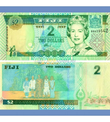 Фиджи бона 2 доллара 2002