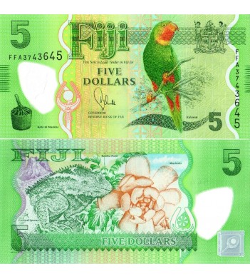 Фиджи бона 5 долларов 2012 (полимер)
