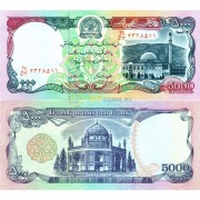 Афганистан бона 5000 афгани 1993