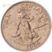 Филиппины 1964 10 сентаво