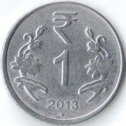 Индия 2013 1 рупия