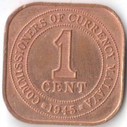 Малайя 1945 1 цент