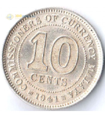 Малайя 1941 10 центов