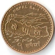 Непал 2007-2009 1 рупия карта