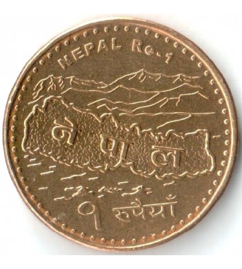 Непал 2007-2009 1 рупия карта