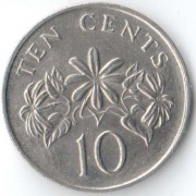 Сингапур 1989 10 центов