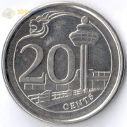 Сингапур 2013-2018 20 центов