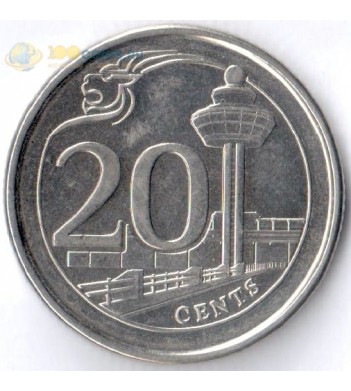 Сингапур 2013-2018 20 центов