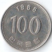Южная Корея 1988 100 вон Южная Корея 1988 100 вон
