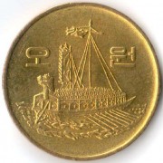 Южная Корея 1983 5 вон корабль Южная Корея 1983 5 вон корабль