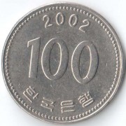 Южная Корея 2002 100 вон Южная Корея 2002 100 вон