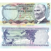 Турция бона (185) 5 лир 1970 Турция бона (185) 5 лир 1970