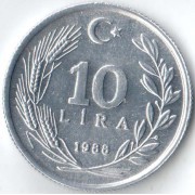 Турция 1988 10 лир