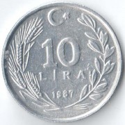 Турция 1987 10 лир