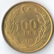 Турция 1990 100 лир