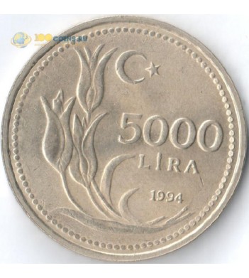 Турция 1994 5000 лир