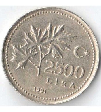 Турция 1991 2500 лир