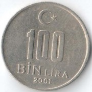 Турция 2001 100000 лир