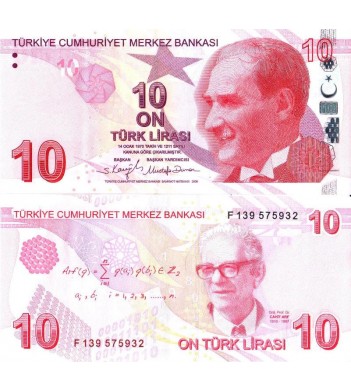 Турция банкнота 10 лир 2009 (223f)