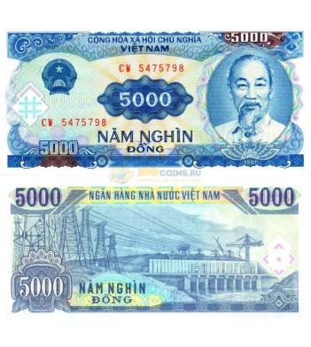 Вьетнам бона 5000 донг 1991