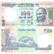 Индия бона 100 рупий 2014