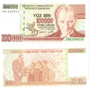 Турция бона 100000 лир 1997 Турция бона 100000 лир 1997