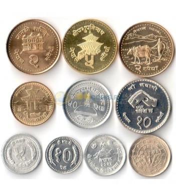 Непал набор 10 монет