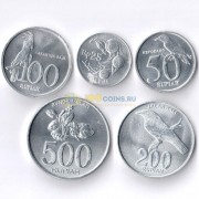 Индонезия 1996-2008 набор 5 монет