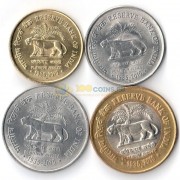 Индия 2010 набор 4 монеты Тигры