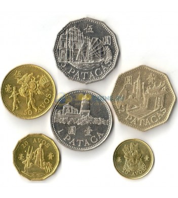 Макао 1992-2007 набор 6 монет