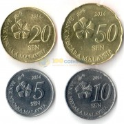 Малайзия 2011-2016 набор 4 монеты