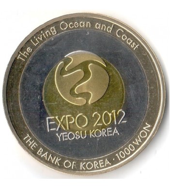 Южная Корея 2012 1000 вон Экспо Триметаллическая