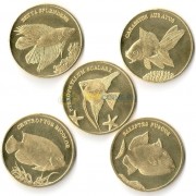 Малуку 2016 набор 5 монет Экзотические рыбы