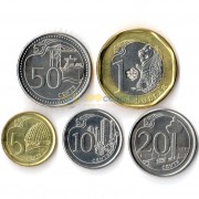 Сингапур 2013-2016 набор 5 монет