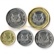 Сингапур 2013-2016 набор 5 монет