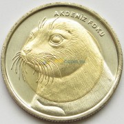 Турция 2013 1 лира Тюлень