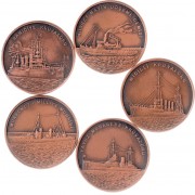 Турция 2015 2,5 лиры Набор 5 монет Корабли