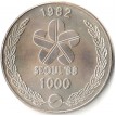 Южная Корея 1982 1000 вон Олимпийские Игры в Сеуле