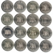 Турция набор 16 монет 1 куруш История государств Флаги